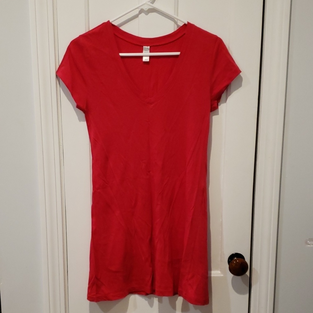 Red t-shirt dress